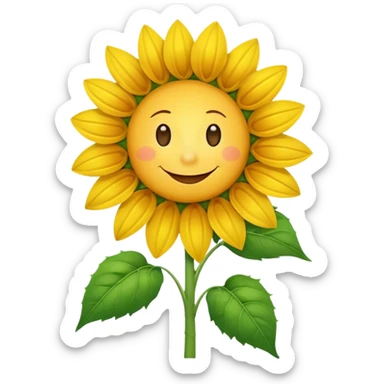 sunflower smiling sticker