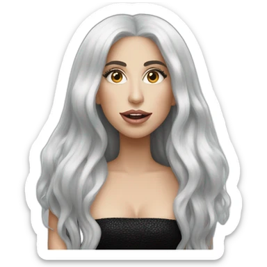 Lady gaga avec les cheveux longs  sticker