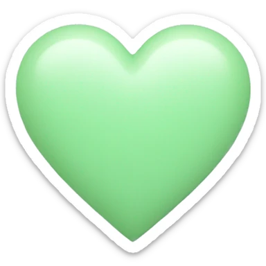 pastel green heart sticker