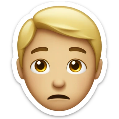 Very very very sad face crying sticker