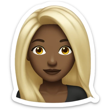 beautiful black women with blonde hair sticker