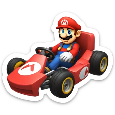 Go kart Mario sticker