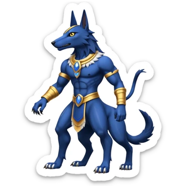 WereGarurumon-Anubis-fusion (full body) sticker