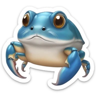 blue-crab-hamster sticker