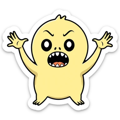 Really scared Boggart  sticker