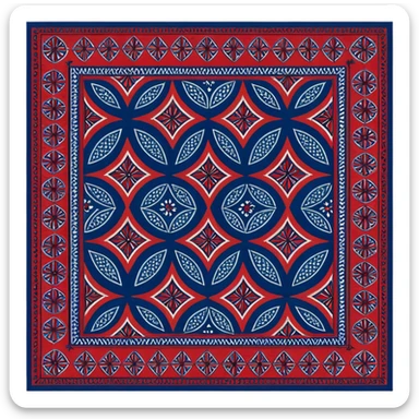 sindhi traditional ajrak cloth  sticker
