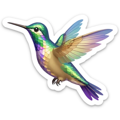 Khaki kolibri bird flying  sticker