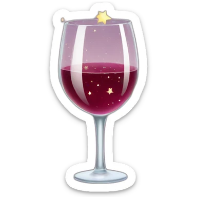 glass of wine full of stars sticker