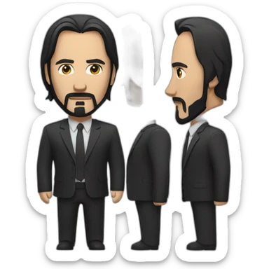 John wick as a leader sticker