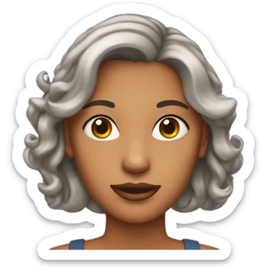 Lady with earrings sticker