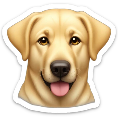 Light yellow lab face German shepherd ears mutt chubby sticker