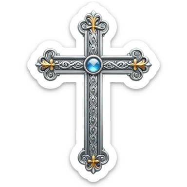 metal elegant cross sticker