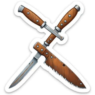 Rusty knife sticker
