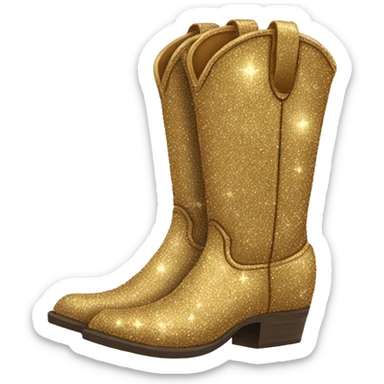 Sparkly cowboy boots sticker