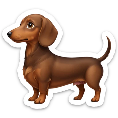 dachshund side view sticker