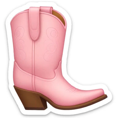 light pink cowgirl boots sticker