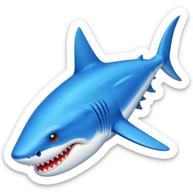 Tiburón con zapatos azules  sticker