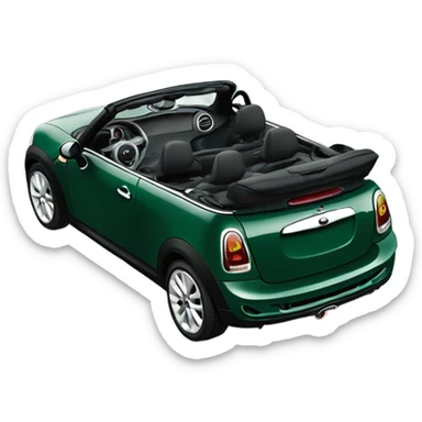 Dark Green Mini Cooper s convertible  sticker