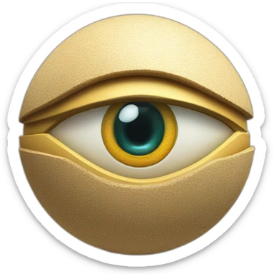 3d sphere with a cartoon Husk skin texture with Eye of Horus sticker