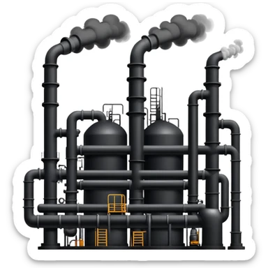 black oil factory sticker