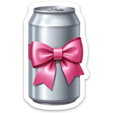 Dr Pepper can with pink bow sticker
