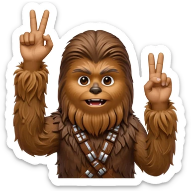 chewbacka qui fais le signe "un peu" avec les doigts  sticker