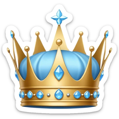 Light blue crown sticker