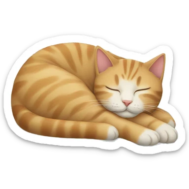 Cat sleeping sticker