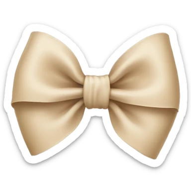 Beige bow sticker