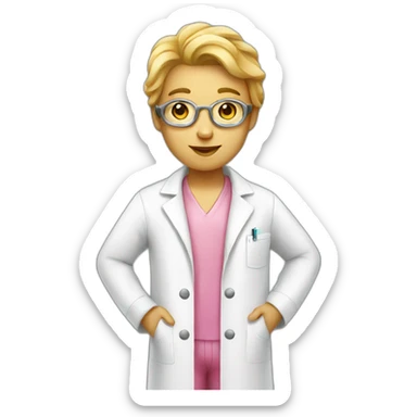 "laboratory coat" pink sticker