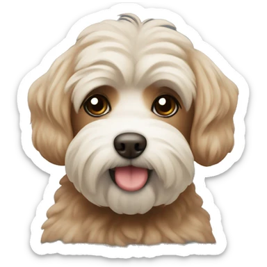 Brown curvy maltipu  sticker