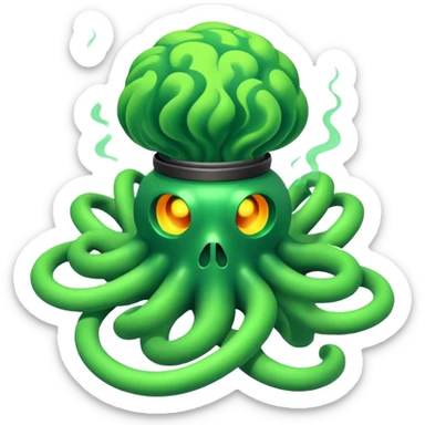 poisonous gas, isometric sticker