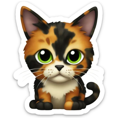 Tortoiseshell cat sticker