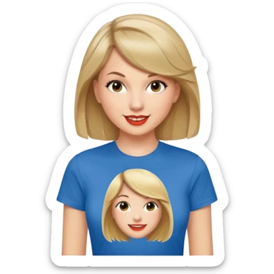 Realistic portrait of women fan of Taylor Swift   sticker