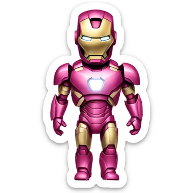 Iron man pink  sticker