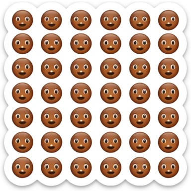 Brown aesthetic emojis sticker