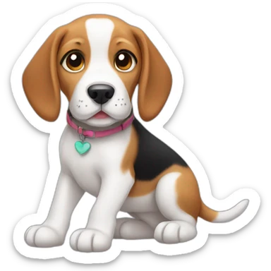 Beagle puppy sticker