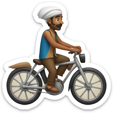 Indian man on a bike sticker