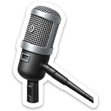 singer microphone sticker