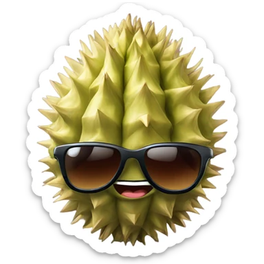 Durian wear sunglases sticker