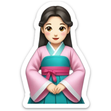 girl korean hanbok sticker