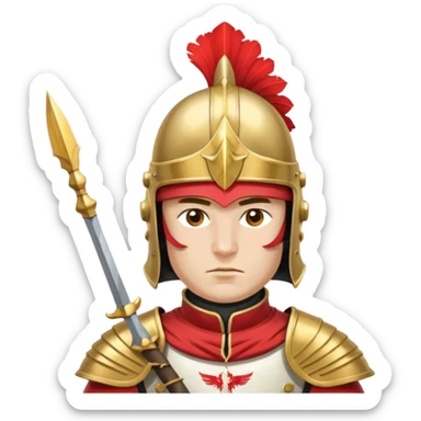 polish husaria miliatry unit, make him with a face like is the best fighter of all times sticker