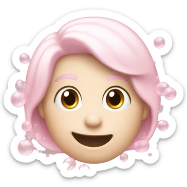 pale pink bubbles  sticker