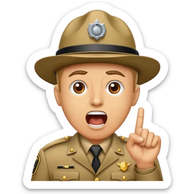 a drill sergeant yelling and coaching you to be productive sticker