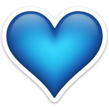 Blue heart sticker