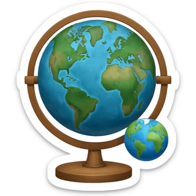 globe on a school chalkboard sticker