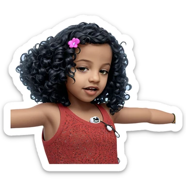 dreamy beauty in black sticker