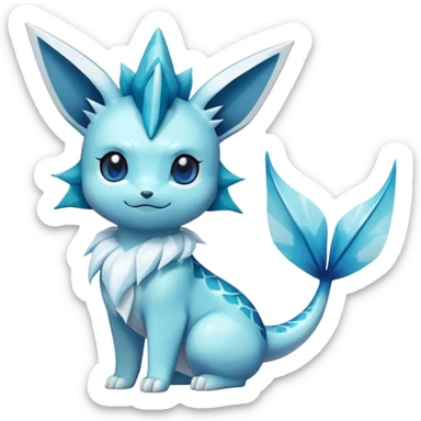 Kawaii Vaporeon-Glaceon-Pokémon full body sticker