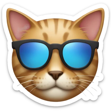 Cat with sunglasses sticker