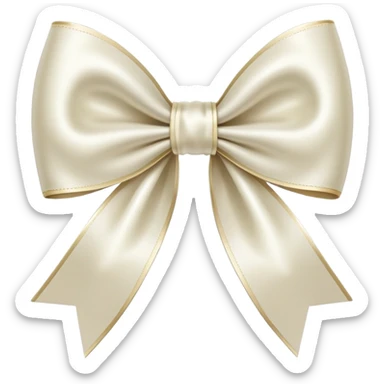 Ivory bow sticker
